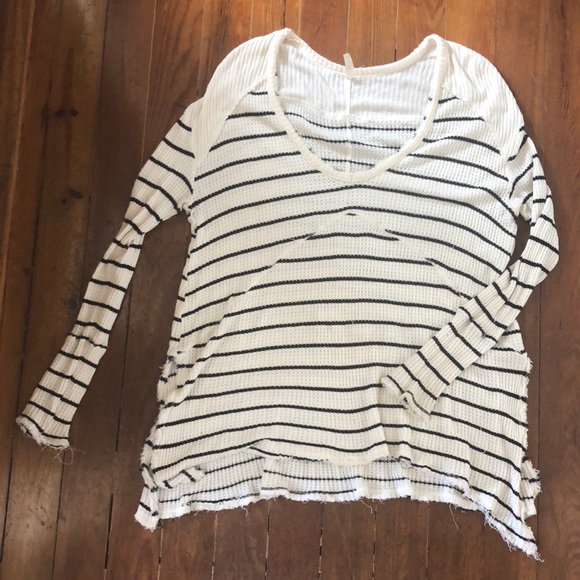 Free People Sweaters - Free People cream/black striped sweater size M Free People Sweaters - Free People cream/black striped sweater size M